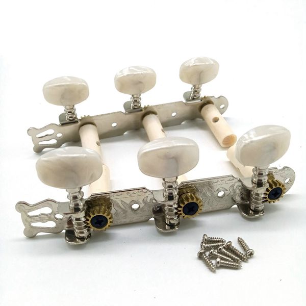 1 Set Classical Guitar Tuning Keys Pegs For Classical Guitar Silver