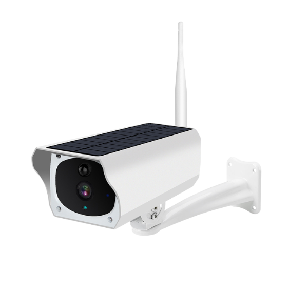 Solar WIFI Bullet Camera With 18650 Battery - White
