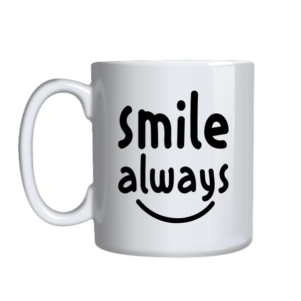 Smile Coffee Mugs Trendy Motivational Graphic Cup Design Present 043