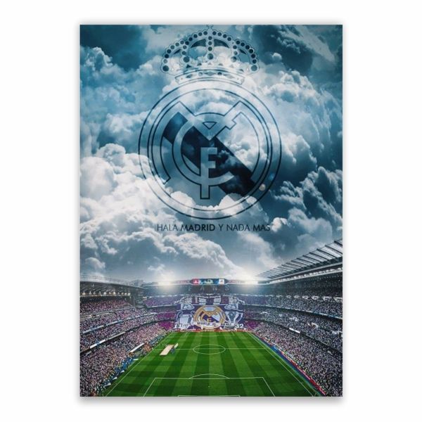 Real Madrid Logo and Stadium Poster - A1