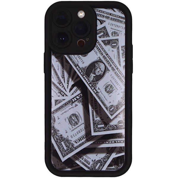 Black - Phone Case with One Dollar Bills - Iphone 14 Pro Max