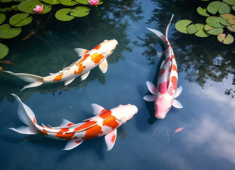 Canvas Wall Art Home Decor - Koi Fish 02 Artwork
