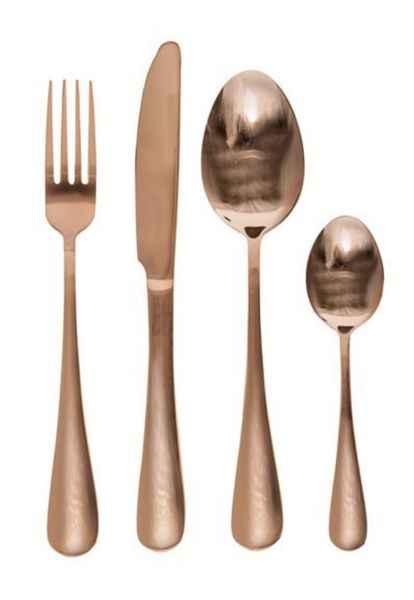 Rose Gold Stainless Steel Cutlery Set ( 24 Piece Pack)