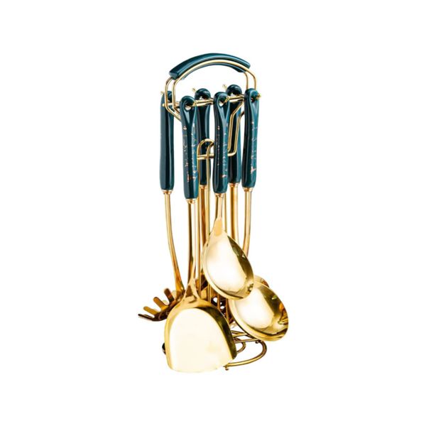 7-Piece Stainless Steel Stylish Cooking Utensils With Ceramic Handle