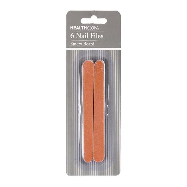 Bulk Pack x 12 Nail File Emery Board 6 Piece Per Pack