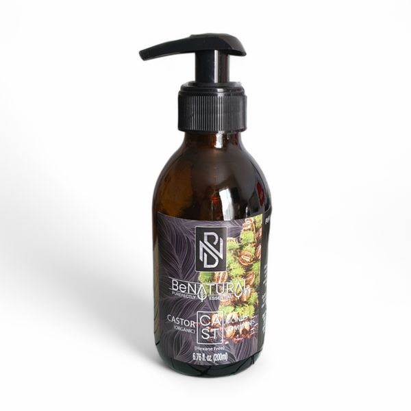 Castor - Pure Organic Oil - 200ml (Hexane-Free &amp; Cold-Pressed)
