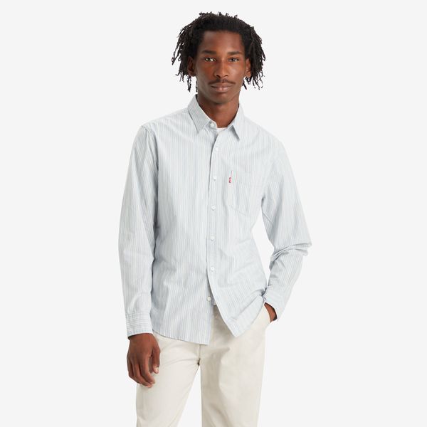 Levi's® Men's Classic Pocket Standard Fit Shirt Jenny Stripe Niagara Mist