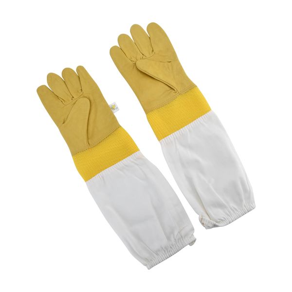 Sheepskin Beekeeping Gloves with Long Sleeves