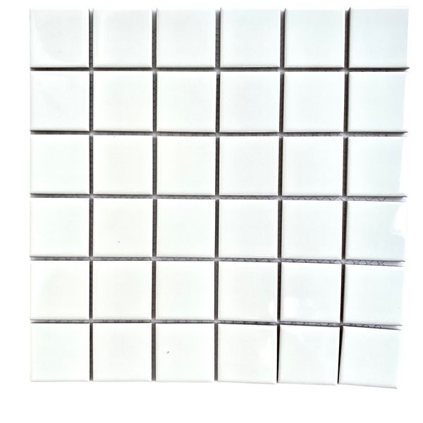 Decor Tiles -Glazed Mosaic Shiny White