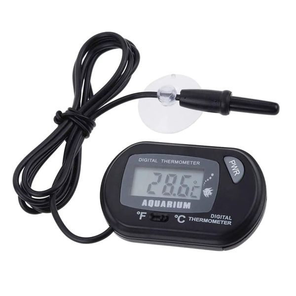 Aquarium Thermometer Fish Tank Thermometer Suction Cup LCD Digital