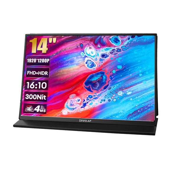 Zeuslap 14" Touchscreen Portable Monitor Black