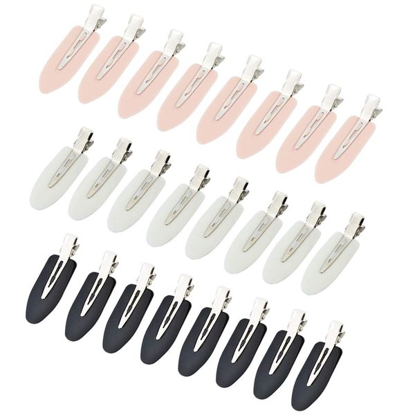 No Bend Creaseless Hair Clips for Salon Styling and Makeup - 24 Piece