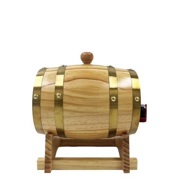 Wine Aging Wooden Barrel Dispenser With Stand