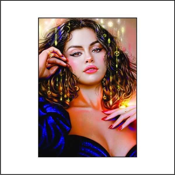 Painting Selena Gomez - A1 poster