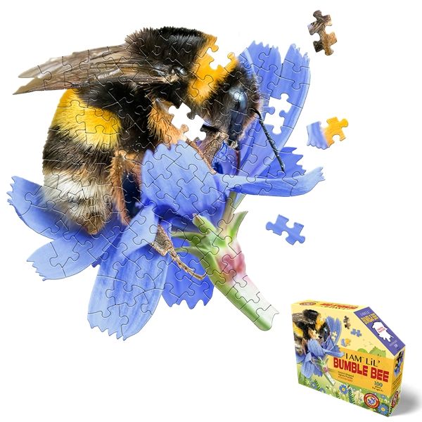 I am Lil Bumblebee Insect Shaped Jigsaw Puzzle 100 Pc by MADD CAPP