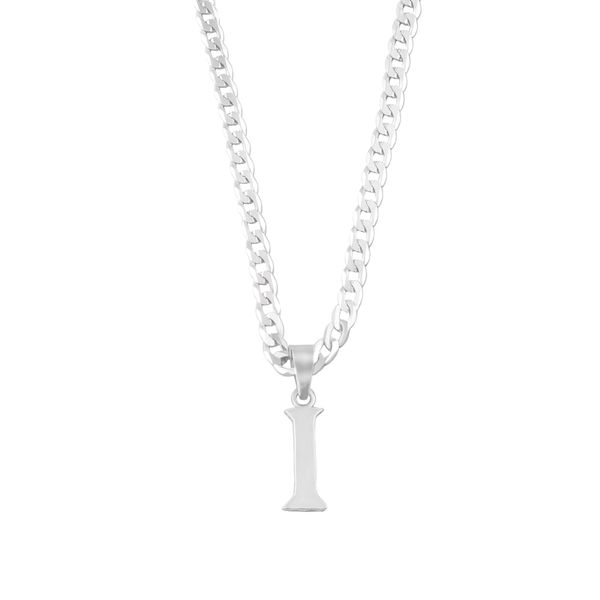 Silver I Initial Necklace