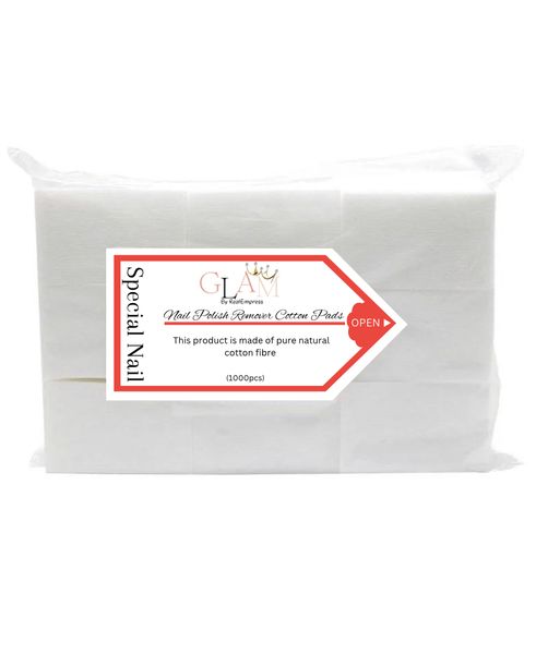 GLAM's Professional Nail Polish Remover Cotton Pads - 1000 Pieces