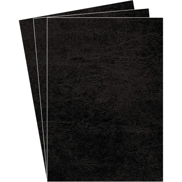 Fellowes Binding Leatherboard, A4 230gsm, Black, Pack of 100