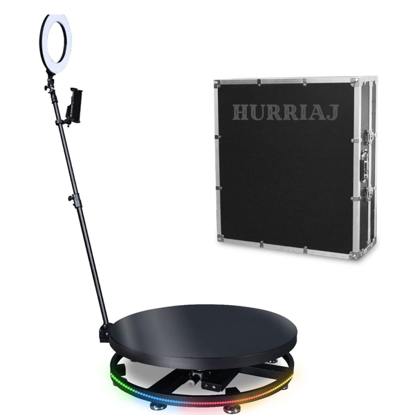 Hurriaj 360 Selfie Photo Booth - 100cm Platform with Backup Battery