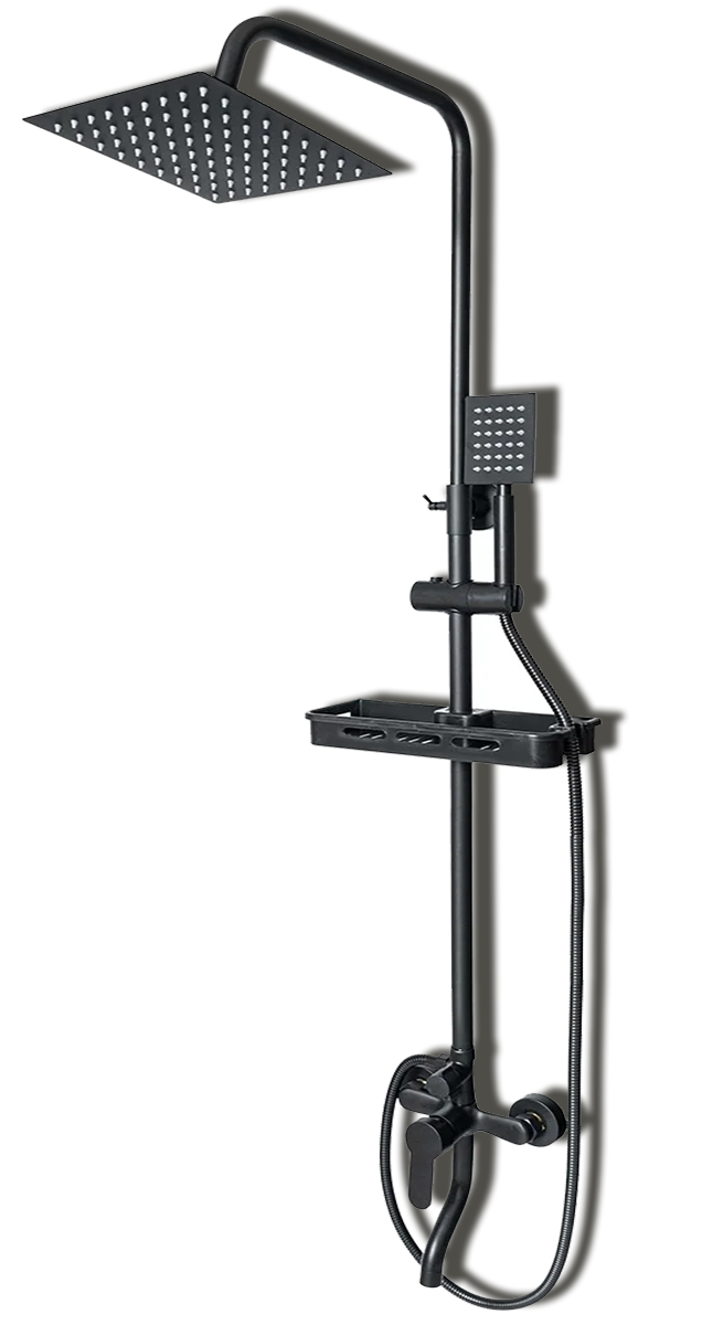 Bathroom Shower Faucet Bath Shower System with Wall Mounted Rain Shower