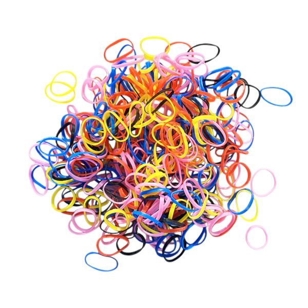 3000-Piece Vibrant Colorful Elastic Hair Band Set - Multicolor