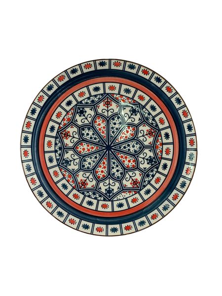 Quality Flower /Moroccan Style Porcelain Dinnerware Set 6pc 25x25cm
