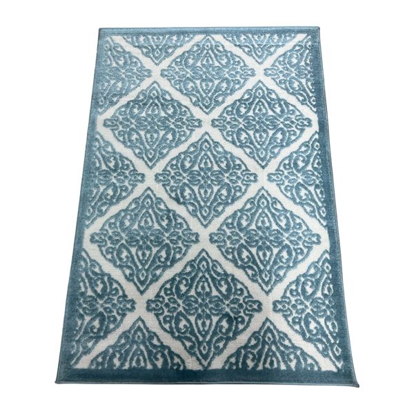 Blue Turkish Machine Woven Rug - 120 x 80 cm