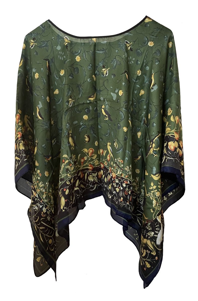 Ladies Fashion Kaftan/Cover Up Silk Floral - Green | Shop Today. Get it ...