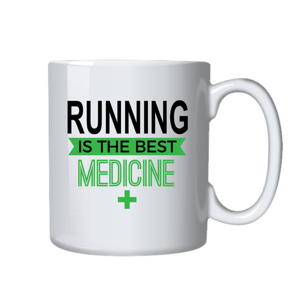 Running Is The Best Medicine Fun Novelty Coffee Mug Gift Idea