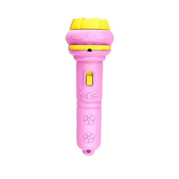 Kids' Flashlight Projector Educational Learning Bedtime Torch Toy - Pink