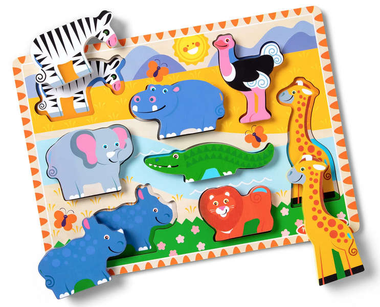 Melissa &amp; Doug Safari Wooden Puzzle - 8 Piece