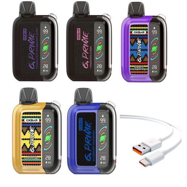 Oxbar G Prime 25000 Puffs-DiscoMix Variety 5 Pack +DiscoVape Charging Cable
