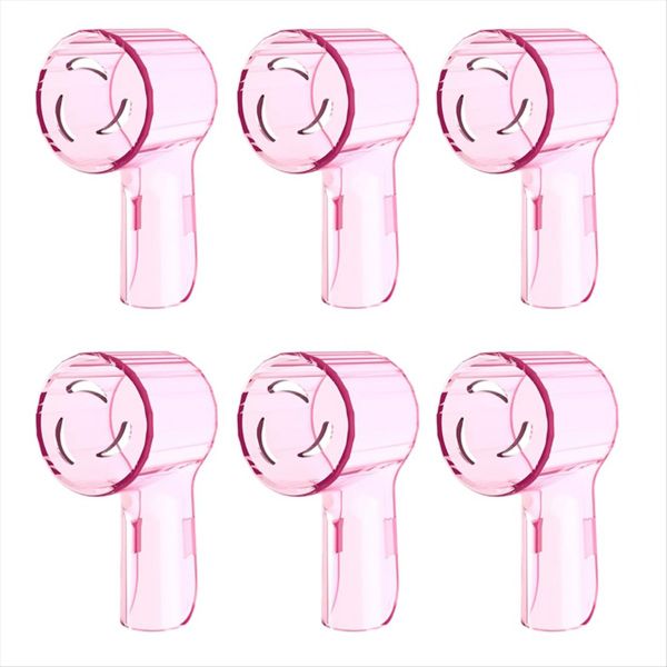 6Pcs Toothbrush Heads Dustproof Cover Fits For Oral B Pink