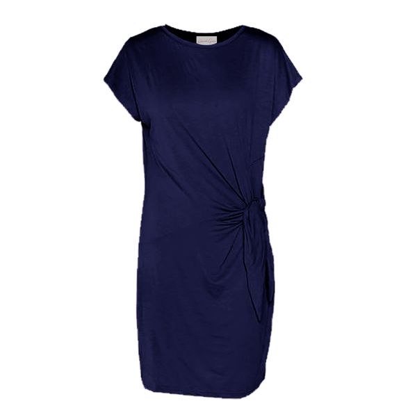 Hannah Grace Maternity Pink Side Knot Dress