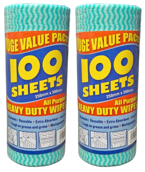 Cleaning Cloth - Green - 2 Pack (100'S image