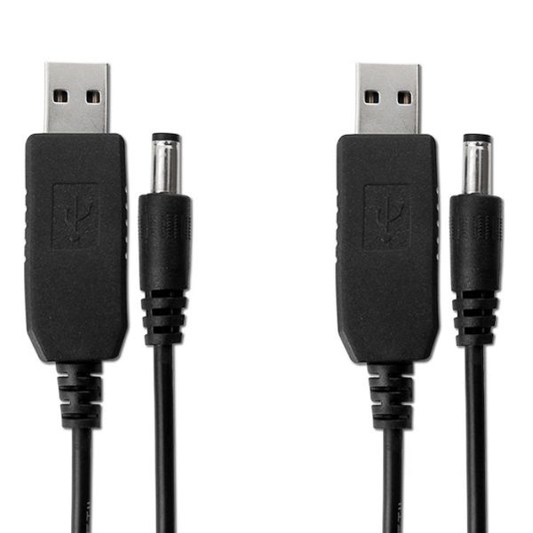 USB-A To 12V 5.5MM Power Cable (Dual-Pack)