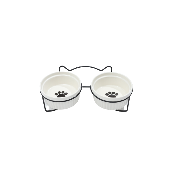 Double Ceramic Pet Bowl