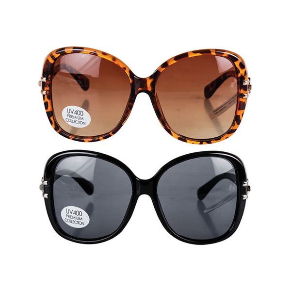 Bulk Pack x 2 Sunglass Premium ladies Round Oversized Classic
