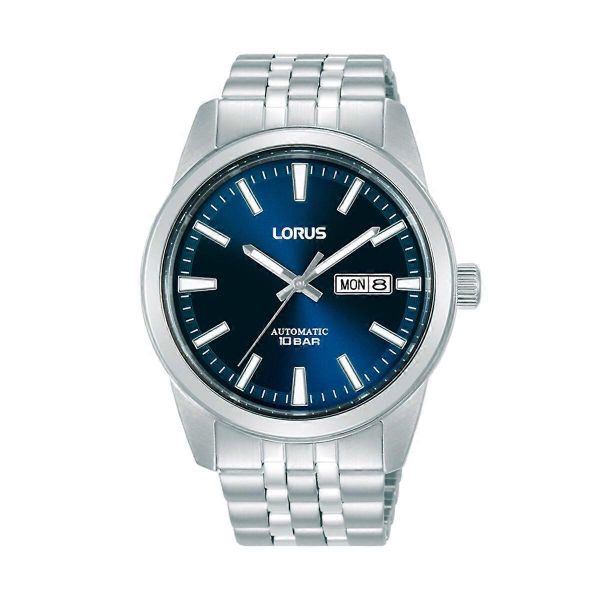 Lorus Men Silver-Blue Metal Automatic, Formal RL493BX9