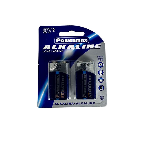Powermax - Alkaline 9V Batteries (Pack of 2)