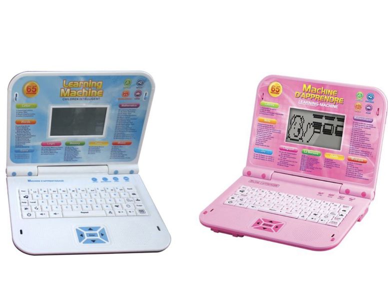 Kids Educational Laptop with Mouse - Blue and Pink Pack Of 2