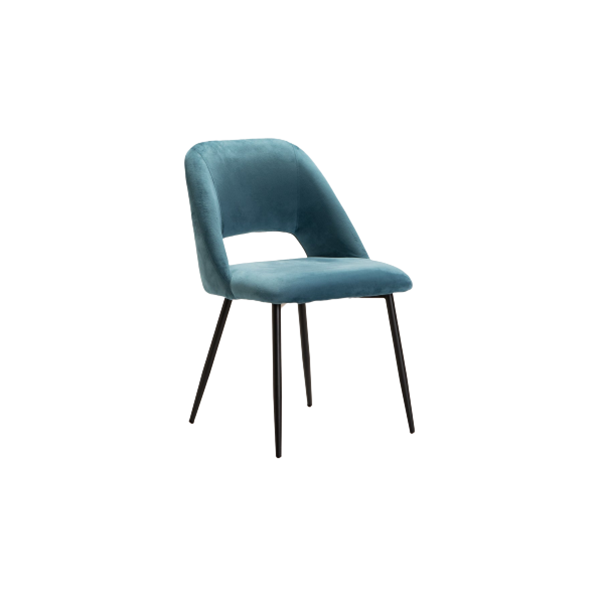 Sadie Velvet Dining Chair - Petrol Blue