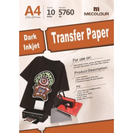 Mecolour Tt Dark Dark T Shirt Transfer Paper 10 Sheets Buy Online In South Africa Takealot Com