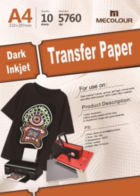 Mecolour A4 Dark T-Shirt Transfer Paper 10 Sheets | Shop Today. Get it ...