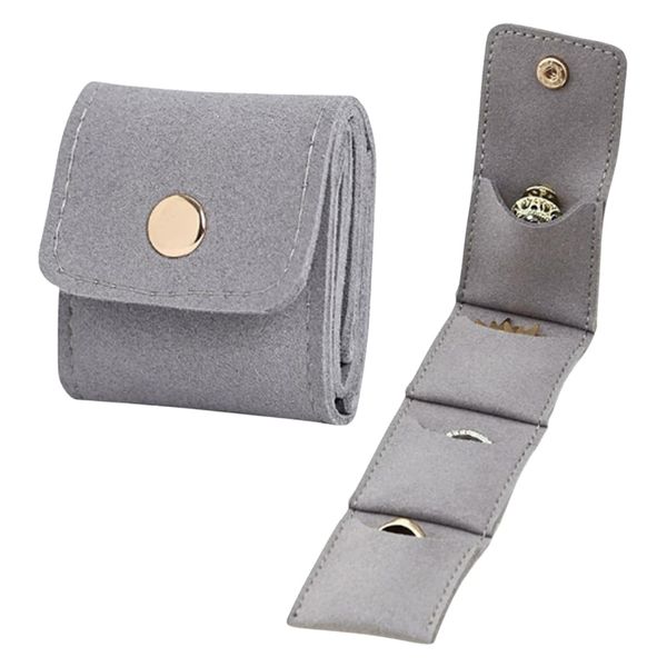 4 Fans Jewelry Storage Bag Earrings Necklace Ring Organizer