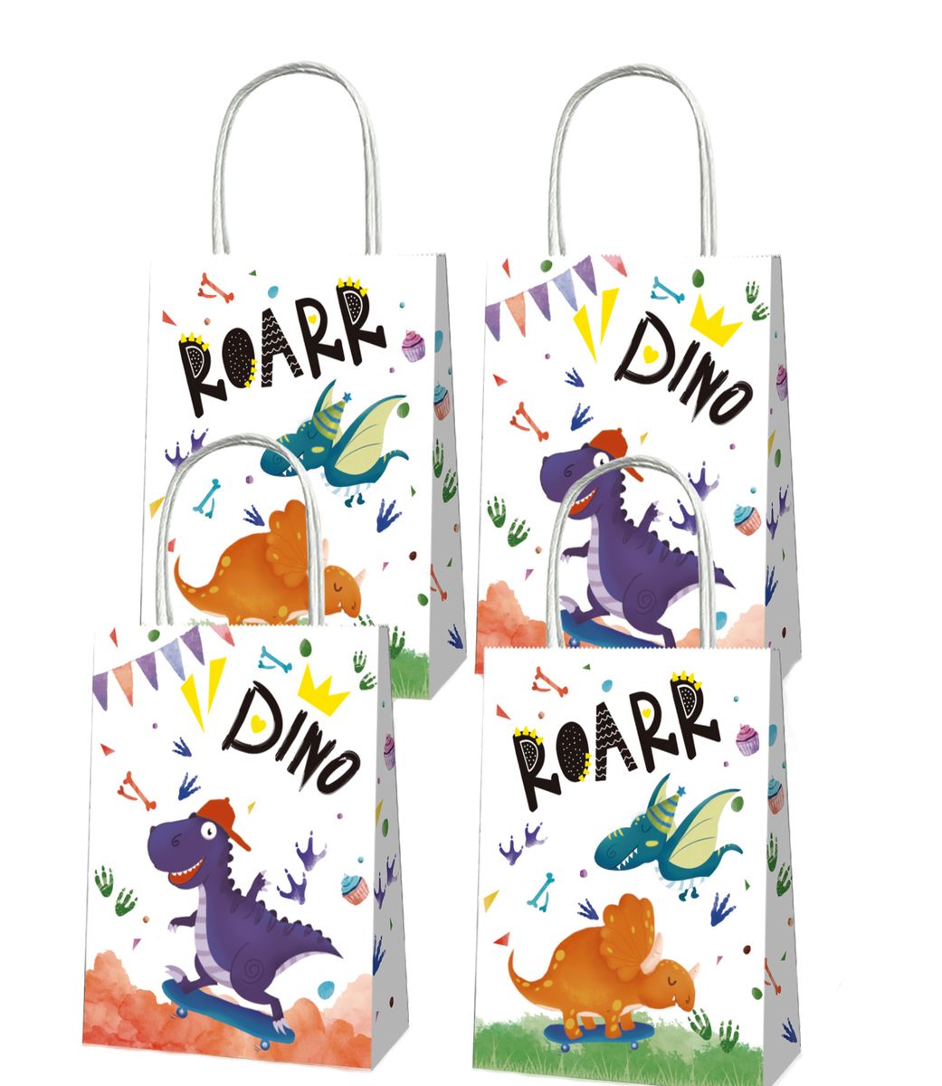Party Favor Bags with Handles - Dinosaur Theme (12 Bags) | Shop Today ...