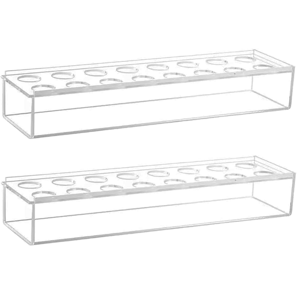 2 Pack Clear Acrylic Flower Vase With 16 Holes For Home Wedding Decor
