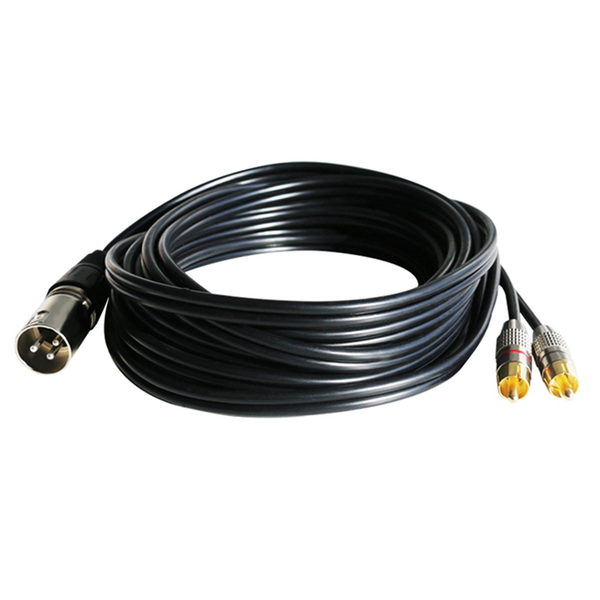 Amplifier Mixing Plug Av Cable Xlr To Dual Rca Cable 2M