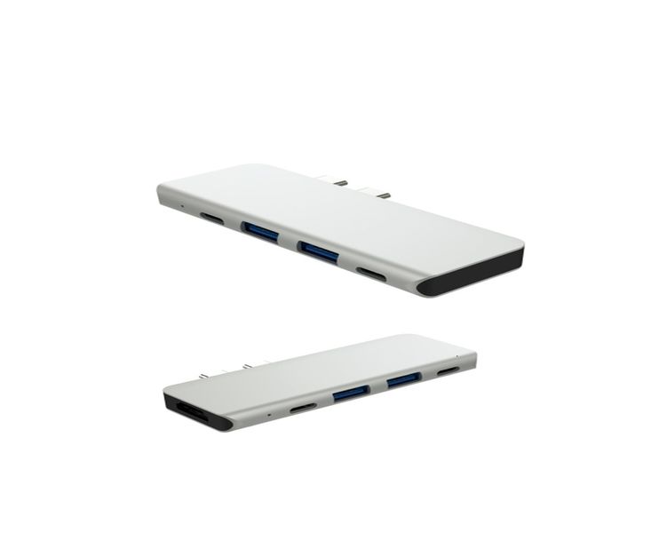 5 Ports Portable USB 3.0 Type-C Hub to HDMI Adapter For Mac Book Pro