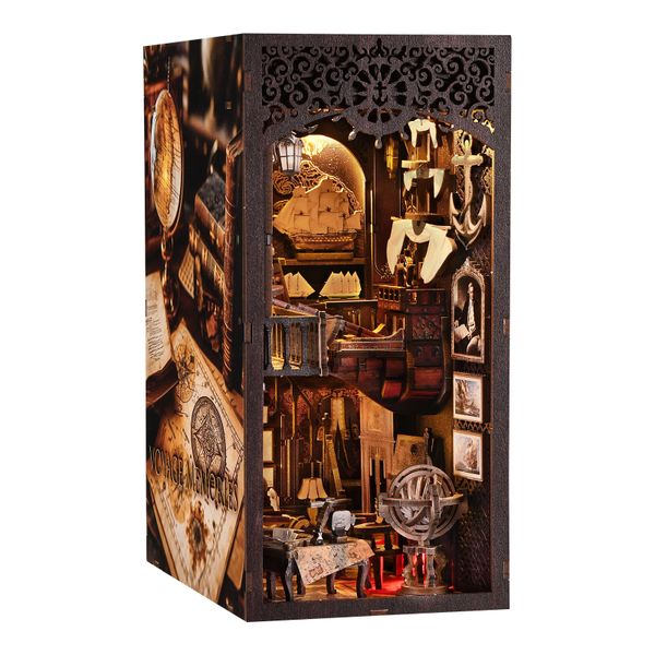 Maritime Memories DIY Gift Assembly Toy 3D Puzzle Wood Book nook Kit